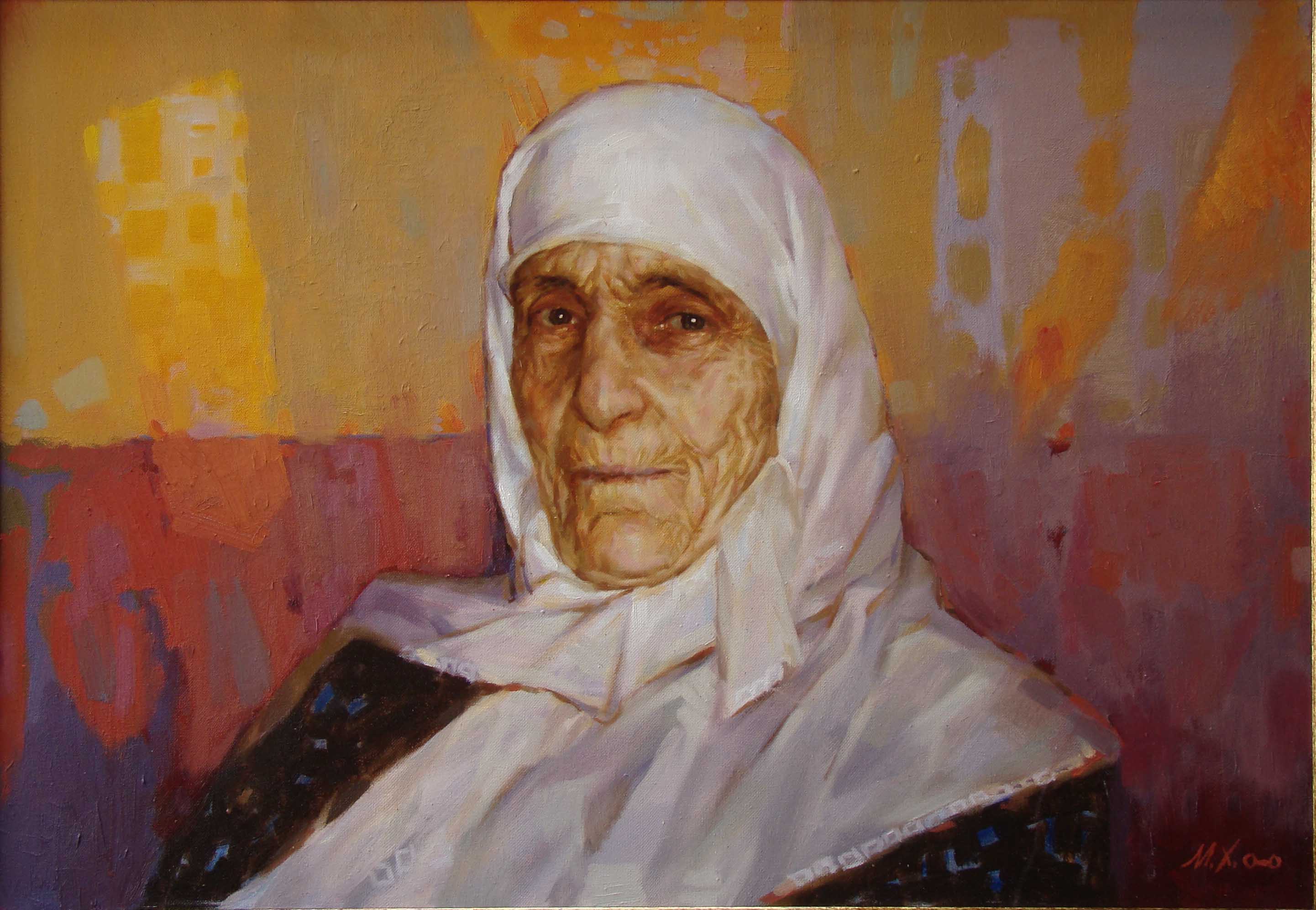 портрет старой женщины х.м. 54.5-78 музей ИЗО г. Волгоград